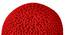 Buster Hand Knitted Round Pouffe for Living Room (Red) by Urban Ladder - Design 1 Side View - 559115