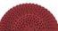 Calloway Hand Knitted Round Pouffe for Living Room (Maroon) by Urban Ladder - Design 1 Side View - 559116