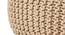 Cormac Hand Knitted Round Pouffe for Living Room (Beige) by Urban Ladder - Design 1 Side View - 559120