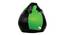 Jasper Leatherette Filled Bean Bag (with beans Bean Bag Type, XXXL Bean Bag Size, Neon Green & Brown) by Urban Ladder - Cross View Design 1 - 559174