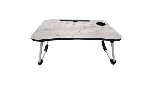 Beckett Portable Folding Laptop Table (Grey Marble Light) by Urban Ladder - Front View Design 1 - 559297