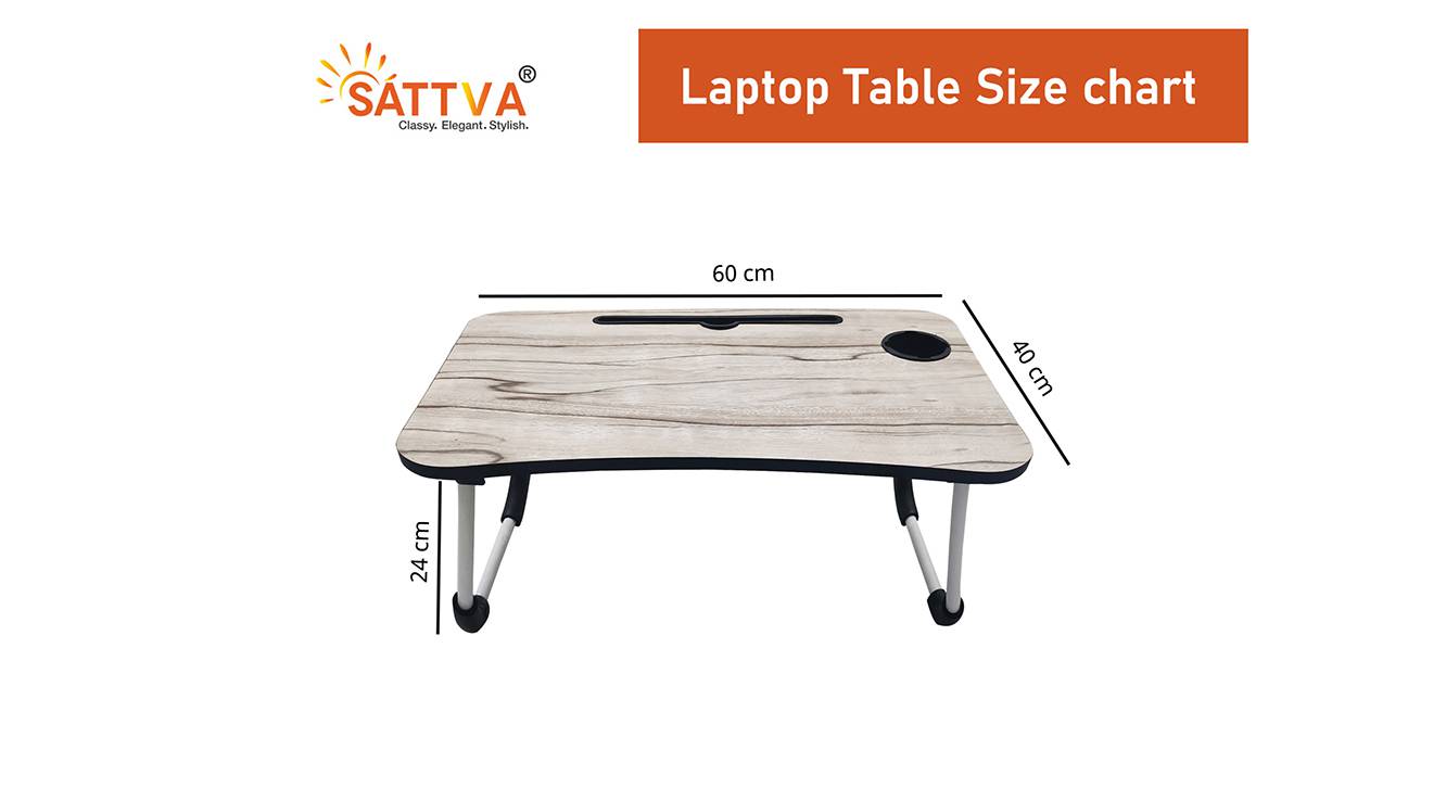 Axel Engineered Wood Laptop Table in Zebrona Light Colour Urban Ladder