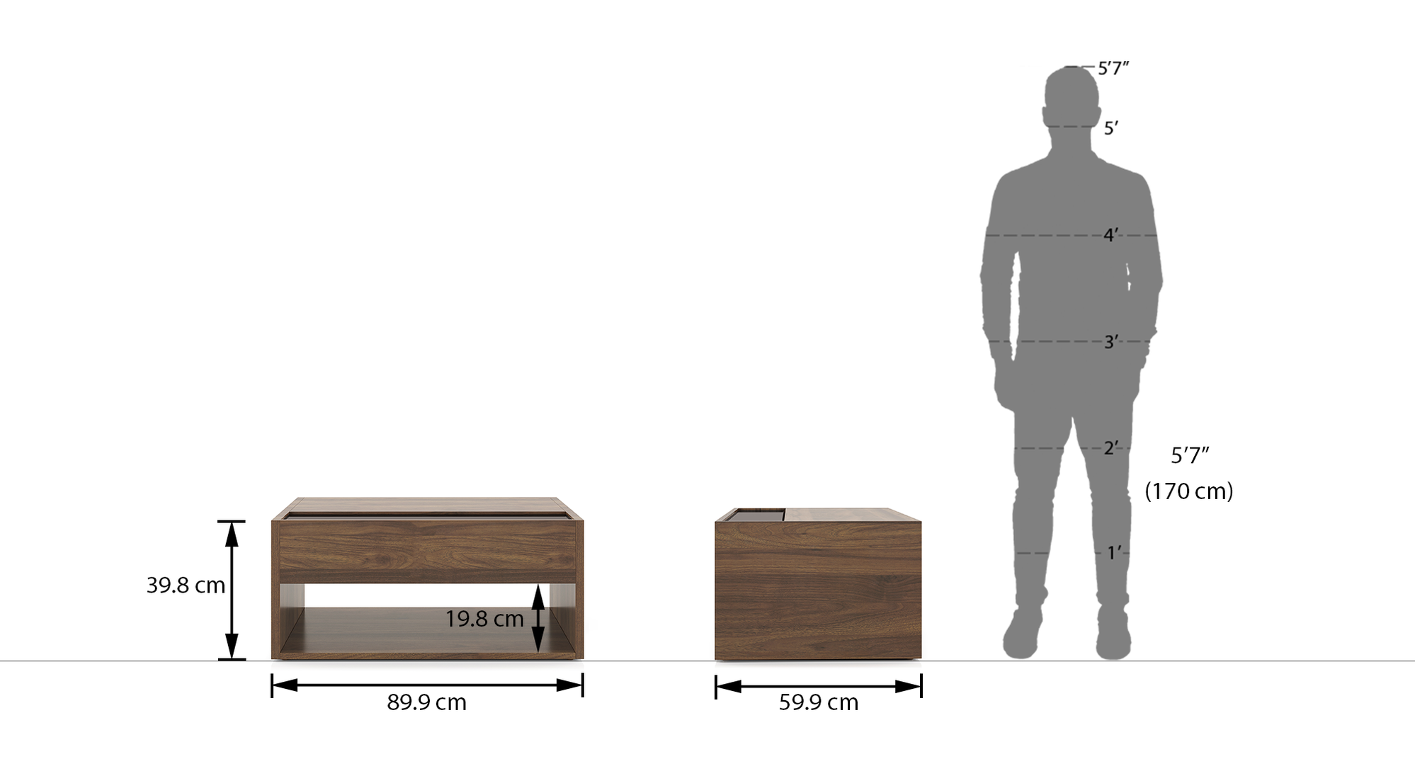 Alita Engineered Wood Laptop Table in Warm Walnut Urban Ladder