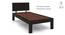 Boston Single Bed with Essential Foam Mattress (Mahogany Finish, Single Bed Size) by Urban Ladder - Cross View Design 1 - 560016