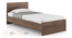 Zoey Non Storage Single Size Bed With Essential Foam Mattress (Single Bed Size, Classic Walnut Finish) by Urban Ladder - Front View Design 1 - 560115