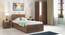 Zoey Storage Single Bed With Essential Foam Mattress (Single Bed Size, Classic Walnut Finish) by Urban Ladder - Design 1 Full View - 560123