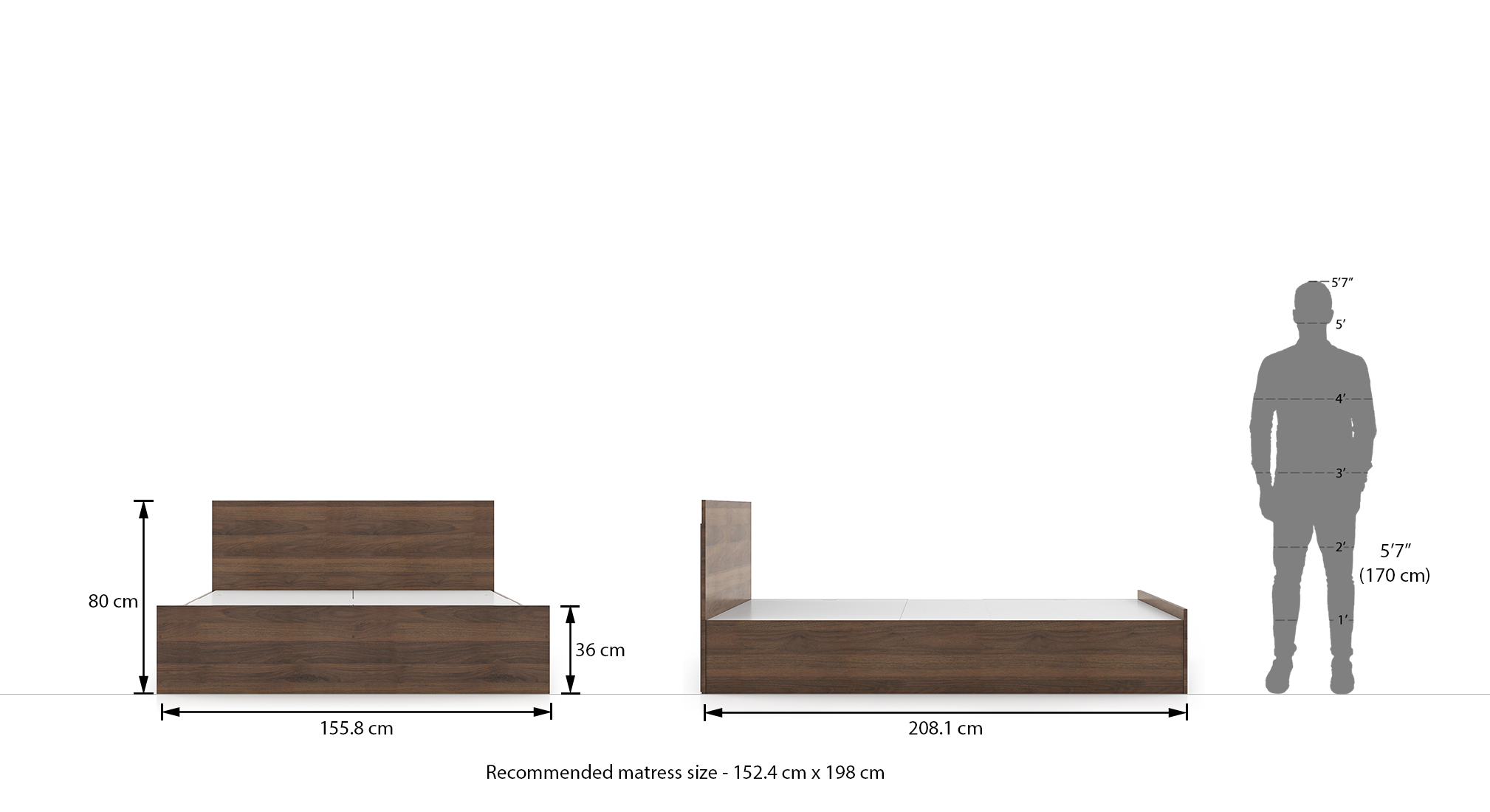 Zoey storage bed queen classic walnut 9