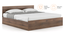 Zoey Storage Bed with Essential Coir Mattress (King Bed Size, Classic Walnut Finish) by Urban Ladder - Front View Design 1 - 560156