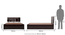 Stockholm Storage Bed with Theramedic Coir & Foam Mattress (Mahogany Finish, King Bed Size) by Urban Ladder - Design 1 Dimension - 560193