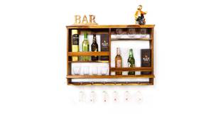 Boisdale Bar Cabinet Design Dillon Solid Wood Free Standing Bar Cabinet in Polished Finish