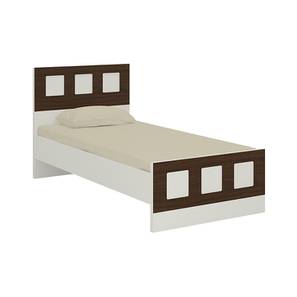 Kids Bed  Design Cordoba Engineered Wood Bed in Ivory   Coffee Walnut Colour