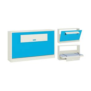 Kids Single Bed Design Mystica Engineered Wood Bed in Azure Blue Colour
