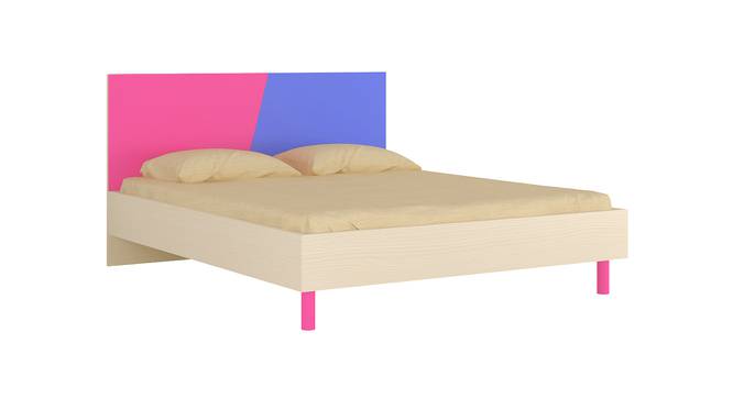 Fiona Kids Queen Bed with Solid Wood Legs- Barbie Pink - Persian Lilac (Barbie Pink - Persian Lilac) by Urban Ladder - Cross View Design 1 - 560681