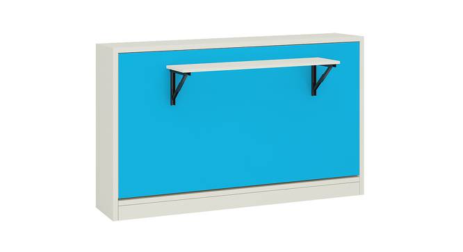 Mystica Murphy Horizontal Wall-Folding Single Bed- Azure Blue (Azure Blue) by Urban Ladder - Cross View Design 1 - 560685