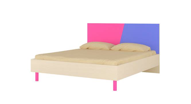 Fiona Kids Queen Bed with Solid Wood Legs- Barbie Pink - Persian Lilac (Barbie Pink - Persian Lilac) by Urban Ladder - Front View Design 1 - 560715