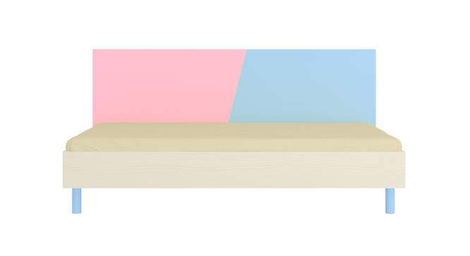 Fiona Kids Single Daybed with Solid Wood Legs- English Pink - Sky Blue (English Pink - Sky Blue) by Urban Ladder - Front View Design 1 - 560717