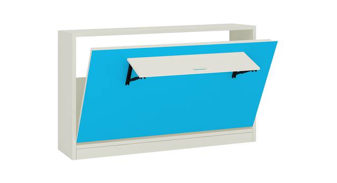 Mystica Murphy Horizontal Wall-Folding Single Bed- Azure Blue (Azure Blue) by Urban Ladder - Front View Design 1 - 560719