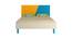 Fiona Kids Compact Double Bed- Mango Yellow - Azure Blue (Mango Yellow - Azure Blue) by Urban Ladder - Design 1 Side View - 560751