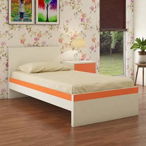 Kids Bed  Design Riga Engineered Wood Bed in Light Orange Colour