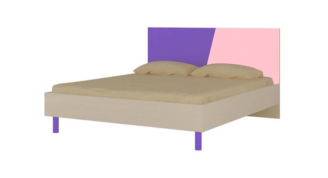 Fiona Kids Queen Bed with Solid Wood Legs- Lavender Purple - English Pink (Lavender Purple - English Pink) by Urban Ladder - Front View Design 1 - 560907