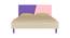 Fiona Kids Queen Bed with Solid Wood Legs- Lavender Purple - English Pink (Lavender Purple - English Pink) by Urban Ladder - Design 1 Side View - 560922