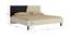 Fiona King Bed with Solid Wood Legs- Light Wood - Carbon Black (Light Wood - Carbon Black) by Urban Ladder - Design 1 Dimension - 560947