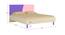 Fiona Kids Queen Bed with Solid Wood Legs- Lavender Purple - English Pink (Lavender Purple - English Pink) by Urban Ladder - Design 1 Dimension - 560949