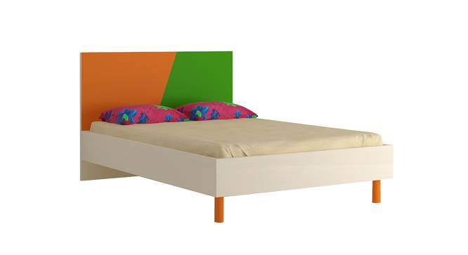 Fiona Kids Compact Double Bed- Light Orange - Verdant Green (Light Orange - Verdant Green) by Urban Ladder - Cross View Design 1 - 560973