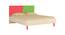 Fiona Kids Queen Bed with Solid Wood Legs- Strawberry Pink - Verdant Green (Strawberry Pink - Verdant Green) by Urban Ladder - Cross View Design 1 - 560975