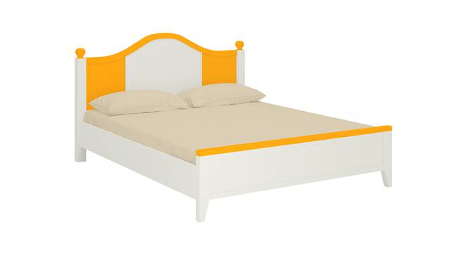Victoria Kids Teak Wood Queen Bed- Mango Yellow (Mango Yellow) by Urban Ladder - Cross View Design 1 - 560982