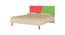 Fiona Kids Queen Bed with Solid Wood Legs- Strawberry Pink - Verdant Green (Strawberry Pink - Verdant Green) by Urban Ladder - Front View Design 1 - 560988