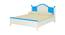 Victoria Kids Teak Wood Queen Bed- Azure Blue (Azure Blue) by Urban Ladder - Front View Design 1 - 560994