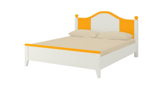 Victoria Kids Teak Wood Queen Bed- Mango Yellow (Mango Yellow) by Urban Ladder - Front View Design 1 - 560995