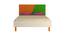 Fiona Kids Compact Double Bed- Light Orange - Verdant Green (Light Orange - Verdant Green) by Urban Ladder - Design 1 Side View - 560999