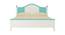 Victoria Kids Teak Wood Queen Bed- Misty Turquoise (Misty Turquoise) by Urban Ladder - Design 1 Side View - 561006