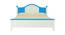 Victoria Kids Teak Wood Queen Bed- Azure Blue (Azure Blue) by Urban Ladder - Design 1 Side View - 561007