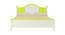 Victoria Kids Teak Wood Queen Bed- Lime Yellow (Lime Yellow) by Urban Ladder - Design 1 Side View - 561010