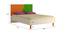 Fiona Kids Compact Double Bed- Light Orange - Verdant Green (Light Orange - Verdant Green) by Urban Ladder - Design 1 Dimension - 561016