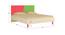 Fiona Kids Queen Bed with Solid Wood Legs- Strawberry Pink - Verdant Green (Strawberry Pink - Verdant Green) by Urban Ladder - Design 1 Dimension - 561018