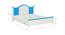 Victoria Kids Teak Wood Queen Bed- Azure Blue (Azure Blue) by Urban Ladder - Design 1 Dimension - 561024