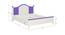Victoria Kids Teak Wood Queen Bed- Lavender Purple (Lavender Purple) by Urban Ladder - Design 1 Dimension - 561026