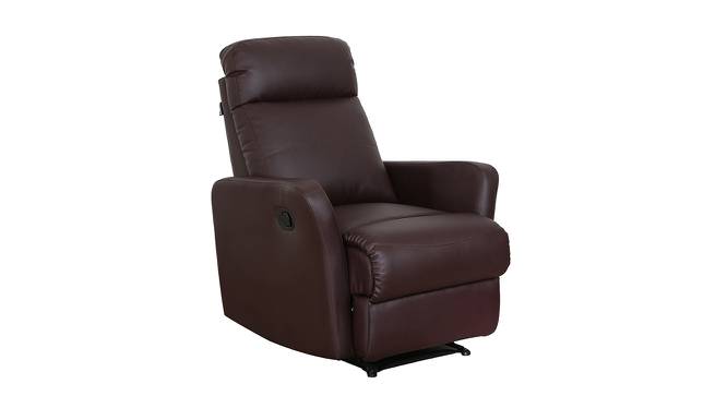 Sleek Single Seater Recliner Brown (Brown, One Seater) by Urban Ladder - Front View Design 1 - 561075
