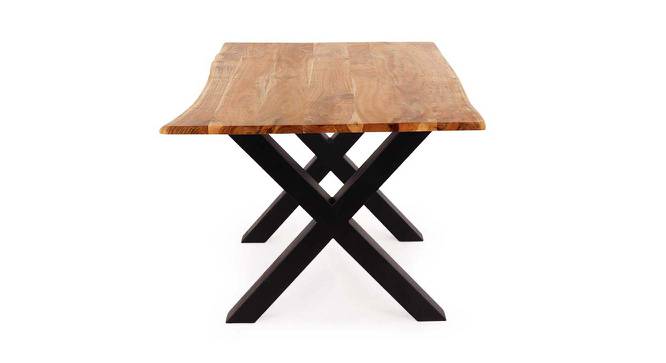 Aria Handcrafted Natural Live Edge Dining Table In Acacia Wood (Brown, Polished Finish) by Urban Ladder - Front View Design 1 - 561361