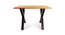 Evan Handcrafted Natural Live Edge Dining Table In Acacia Wood (Brown, Polished Finish) by Urban Ladder - Cross View Design 1 - 561494