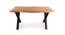 Atlas Handcrafted Natural Live Edge Dining Table In Acacia Wood (Brown, Polished Finish) by Urban Ladder - Cross View Design 1 - 561569