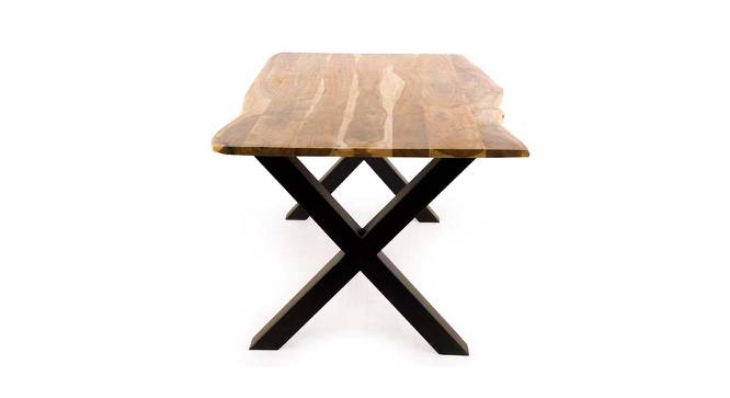 Atlas Handcrafted Natural Live Edge Dining Table In Acacia Wood (Brown, Polished Finish) by Urban Ladder - Front View Design 1 - 561579