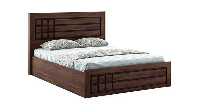 Boston Queen Size Hydraulic Storage Bed (Queen Bed Size, sheesham wood Finish) by Urban Ladder - Design 1 Full View - 562179