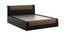 Amazon King Size Hydraulic Storage Bed (Wenge Finish, King Bed Size) by Urban Ladder - Design 1 Side View - 562233