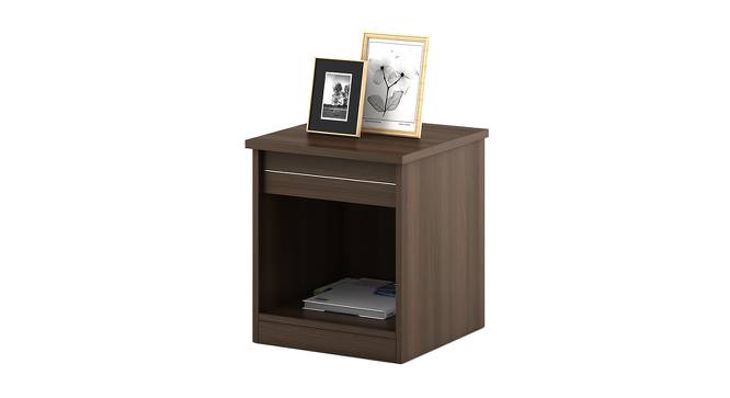 Omega Bedside Table (Walnut Finish) by Urban Ladder - Front View Design 1 - 562309