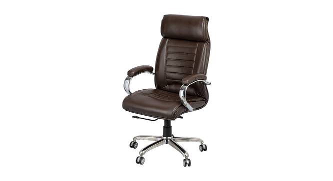 Nika Ergonomic chair (Dark Brown) by Urban Ladder - Front View Design 1 - 562415